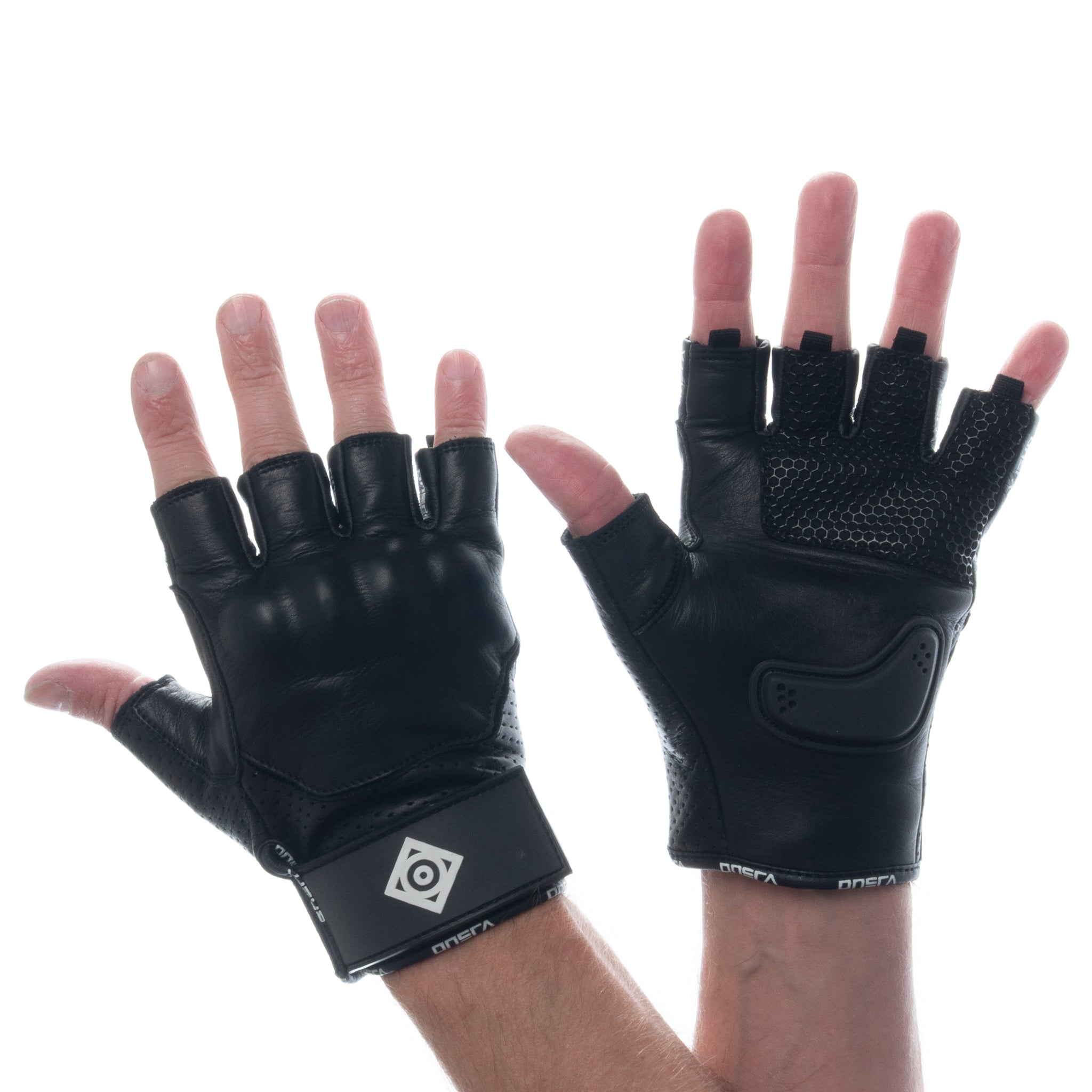 handschuhe longboard ULTRALIGHT Short-Finger Black Longboard Gloves M