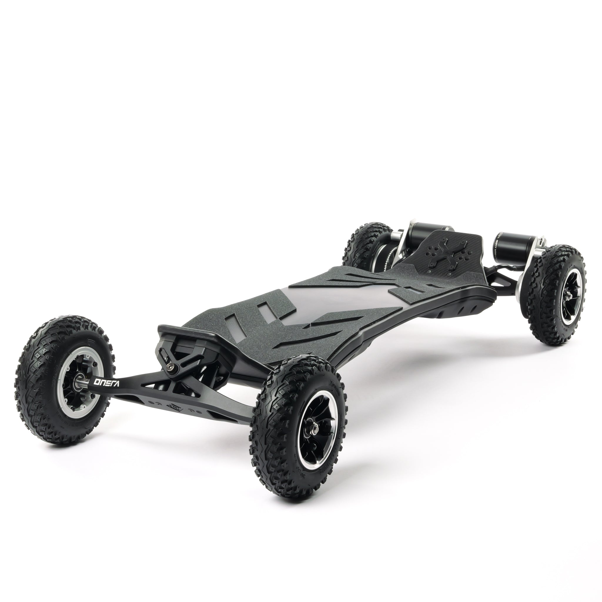 High-performance ONSRA VELAR 2.0 electric skateboard with sleek CNC-machined components, powerful belt drive motors, all-terrain wheels, and premium Swiss design for unmatched speed, stability, and carving.
