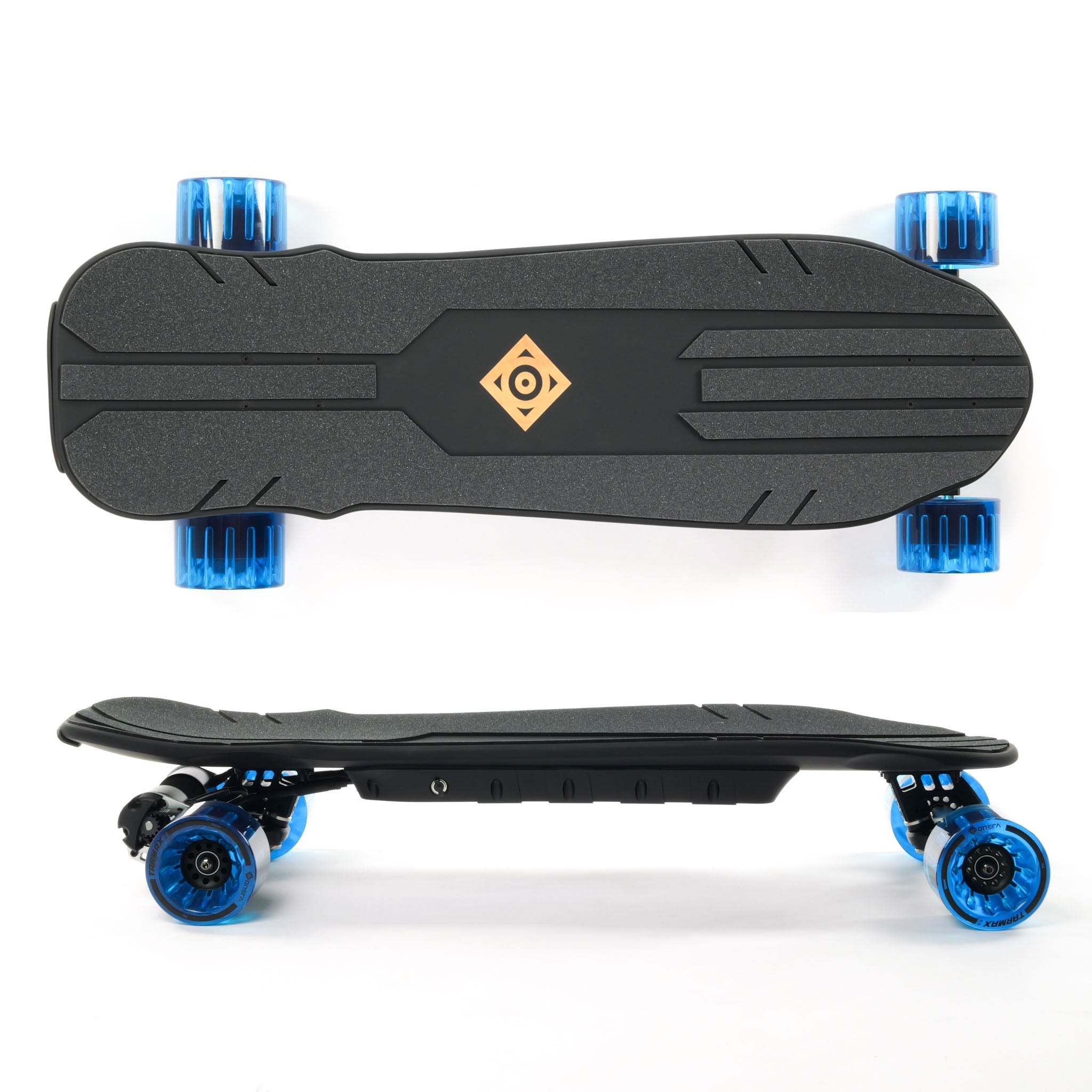 Challenger 2 electric skateboard with kicktail deck, all-CNC trucks and components, high performance esk8 longboard for commuting and carving