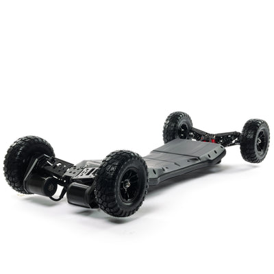 ONSRA VELAR electric longboard with full suspension, large all-terrain tires, and a powerful drivetrain built for fast, smooth off-road riding.