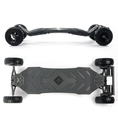 VELAR 14S4P off-road electric longboard battery, compactly integrated into the large high-performance board for extreme speed and off-road riding.
