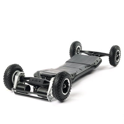 High-performance ONSRA VELAR 2.0 electric skateboard with sleek CNC-machined components, powerful belt drive motors, all-terrain wheels, and premium Swiss design for unmatched speed, stability, and carving.